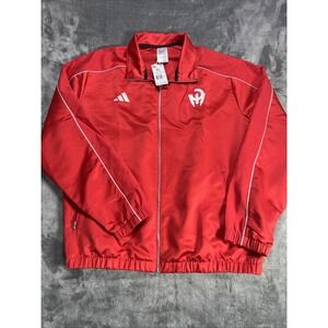 Adidas Patrick Mahomes Track Jacket Mens Size XL Red Active Jog Running Logo NEW
